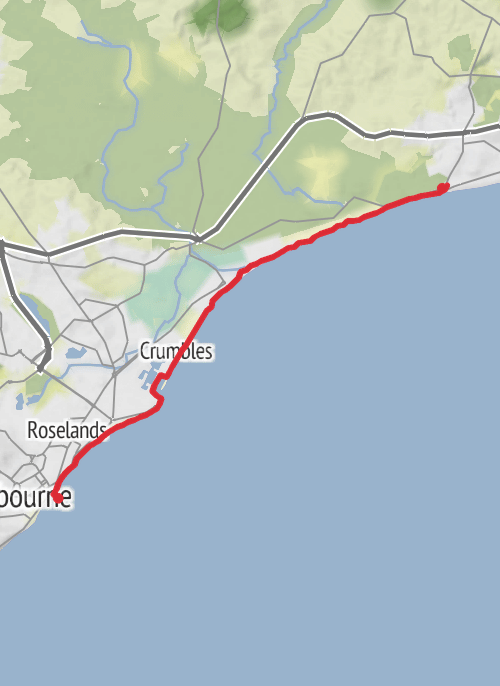 Hike on Bexhill mobile static map