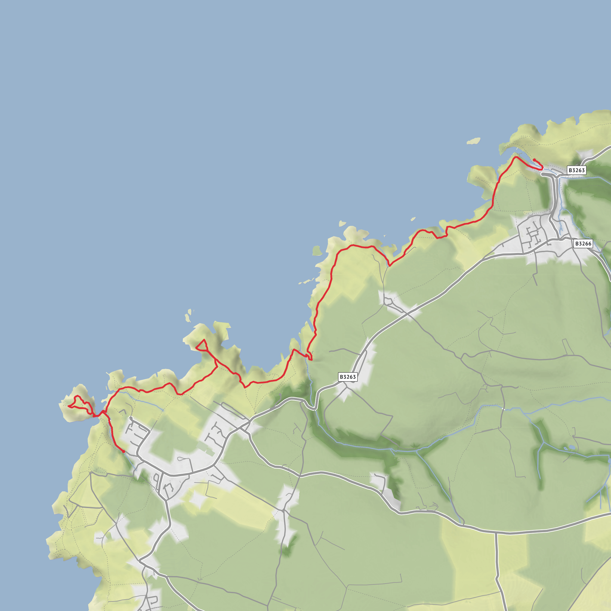 Tintagel to Boscastle via Tontagel Head, Benoath Cove and Western Blackapit mobile static map