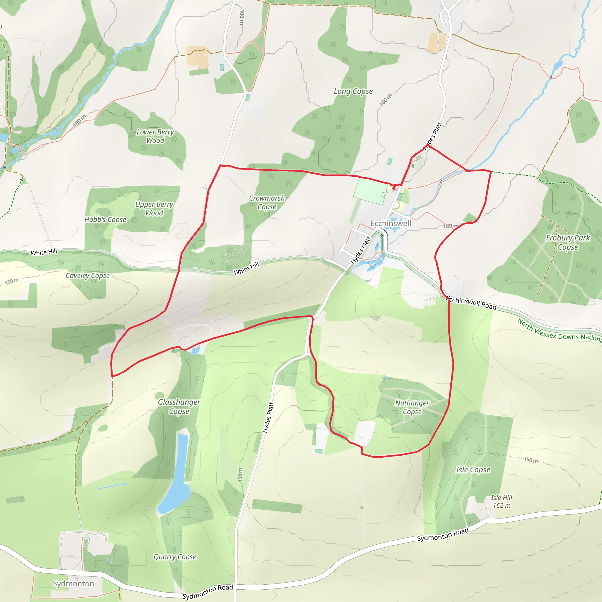 Ecchinswell Loop mobile static map
