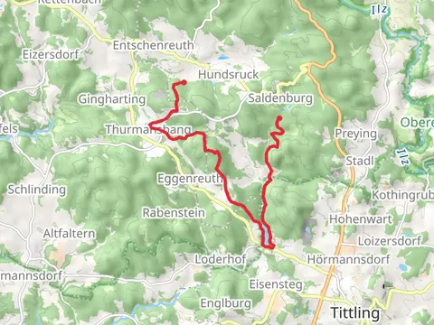 Oberoed to Saldenburg via Bruendl Kapellen Runde