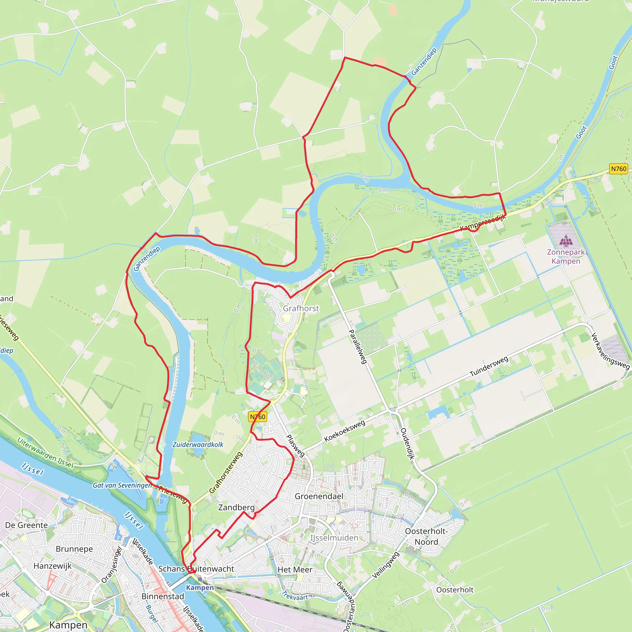 Ganzendiep via Zuiderzeepad mobile static map