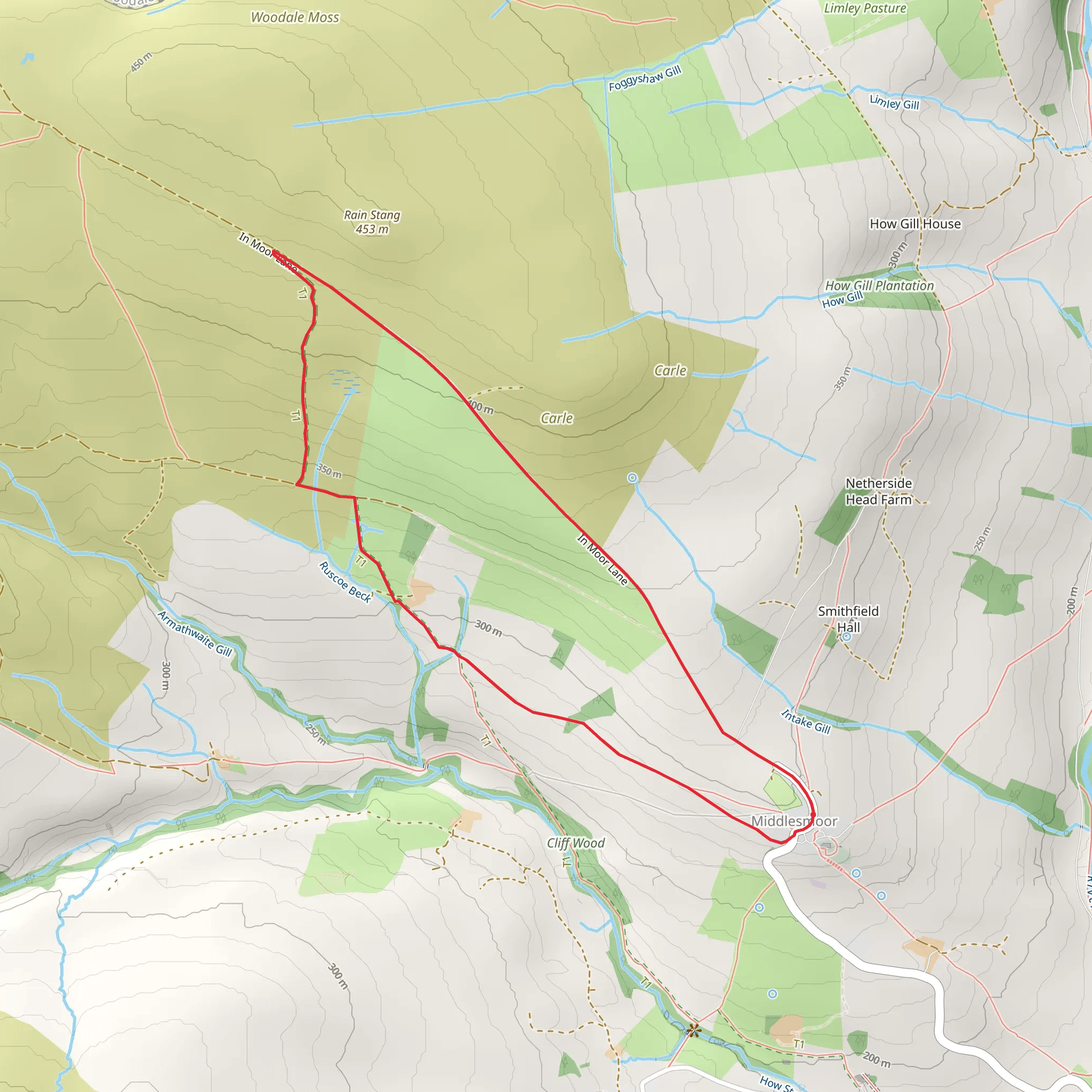Middlesmoor Short Loop mobile static map