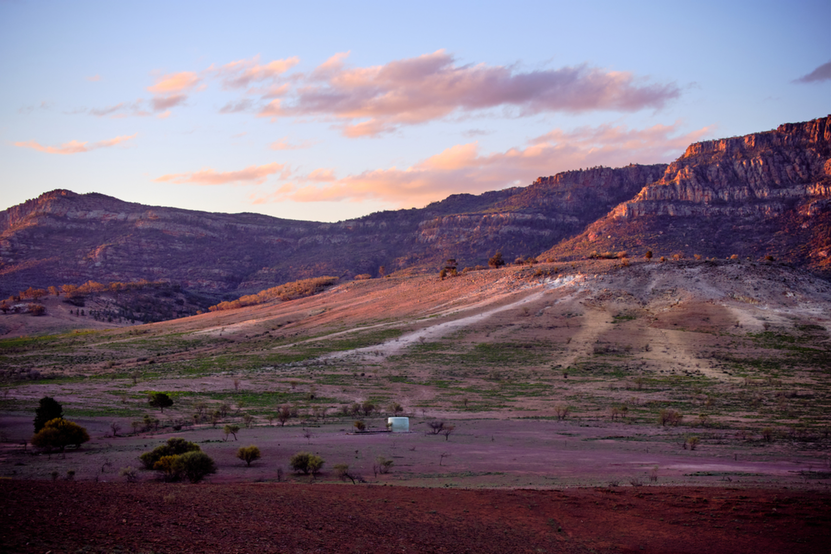 An image depicting the trail Rawnsley Bluff and Wilpena Pound Lookout Walk and its surrounding area.