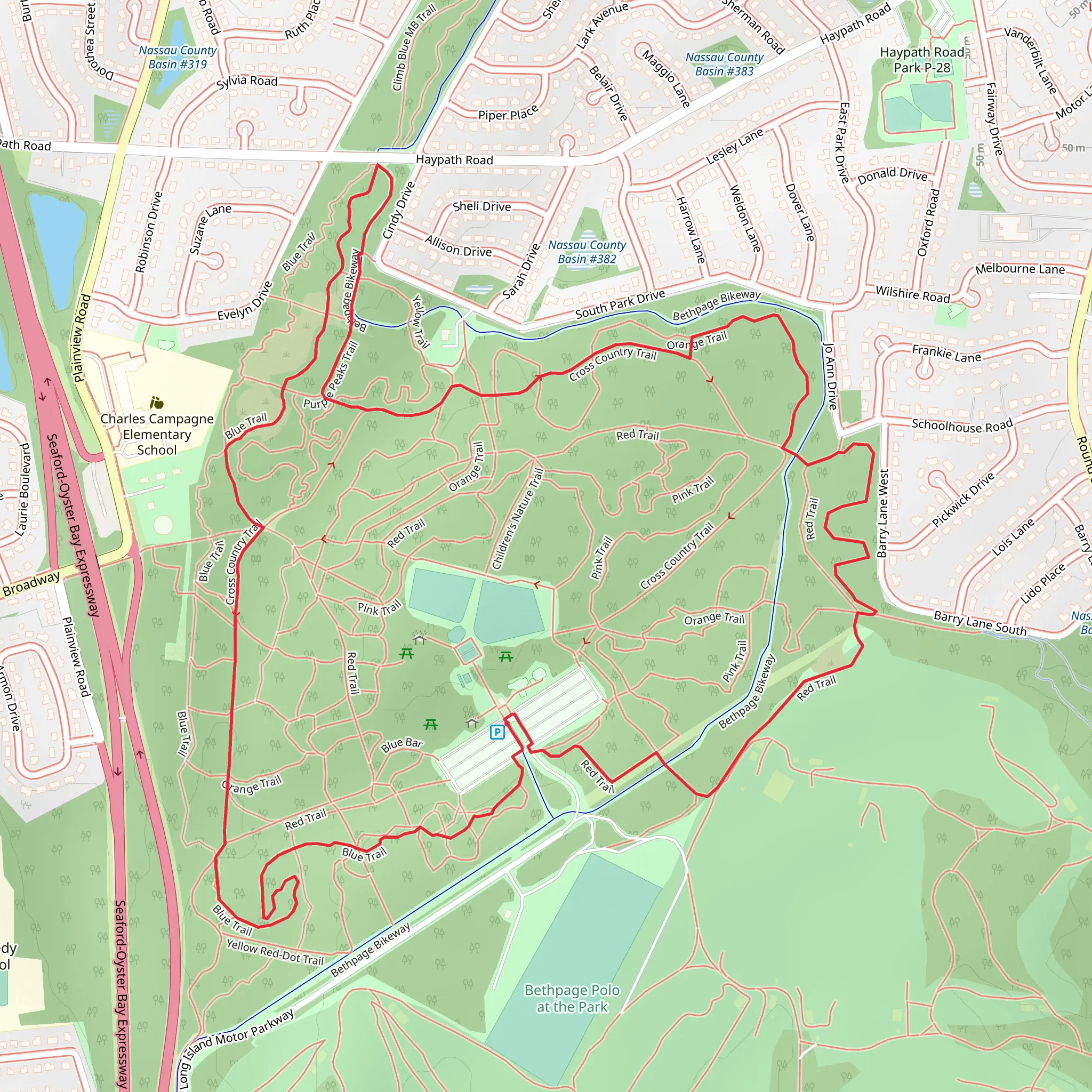 Bethpage State Park Loop mobile static map