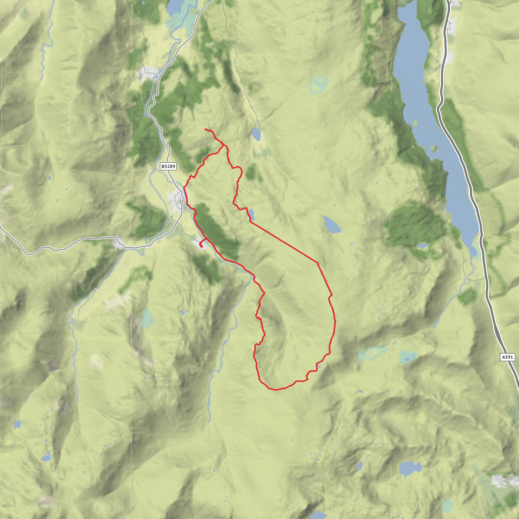 East of Stonethwaite mobile static map