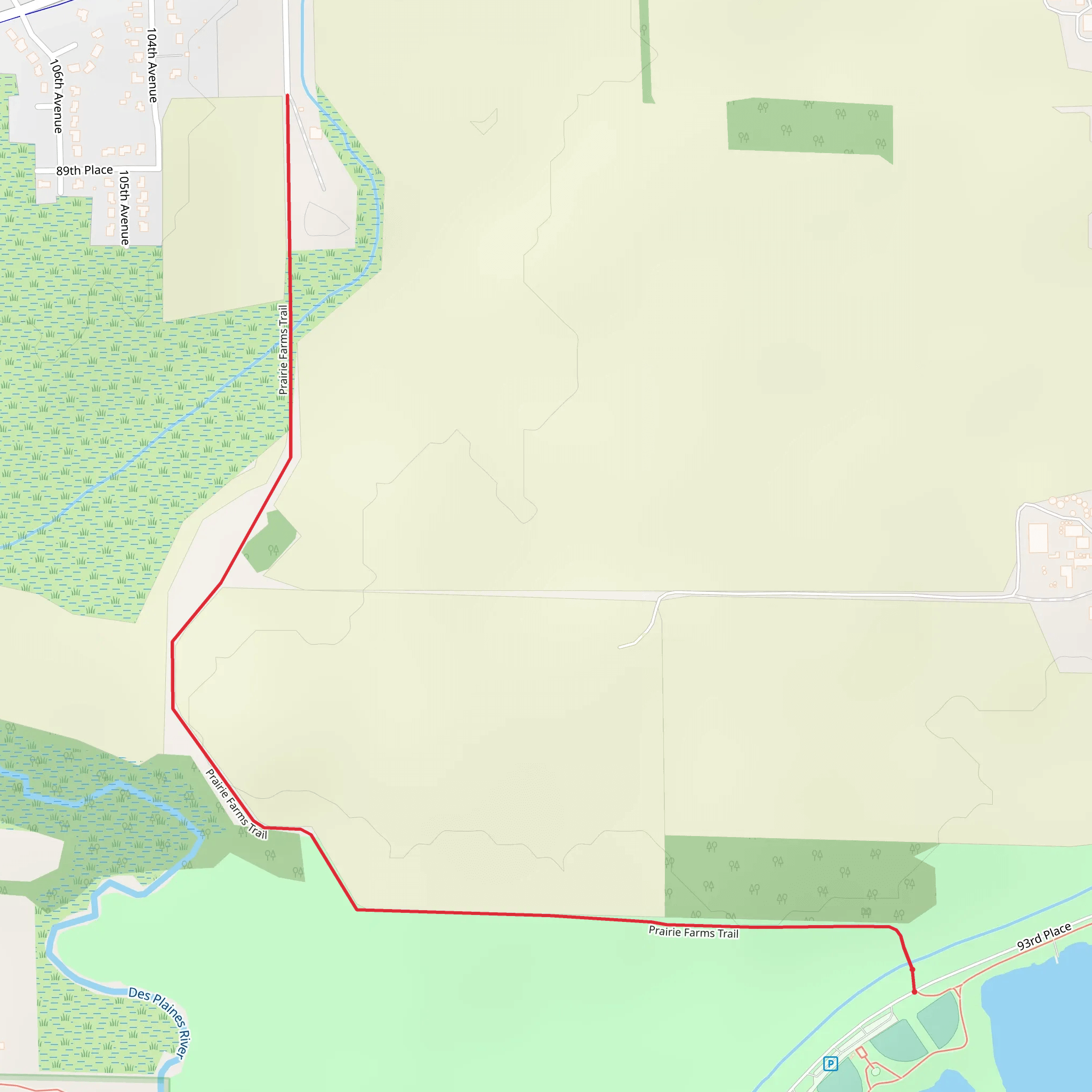 Prairie Farms Trail mobile static map