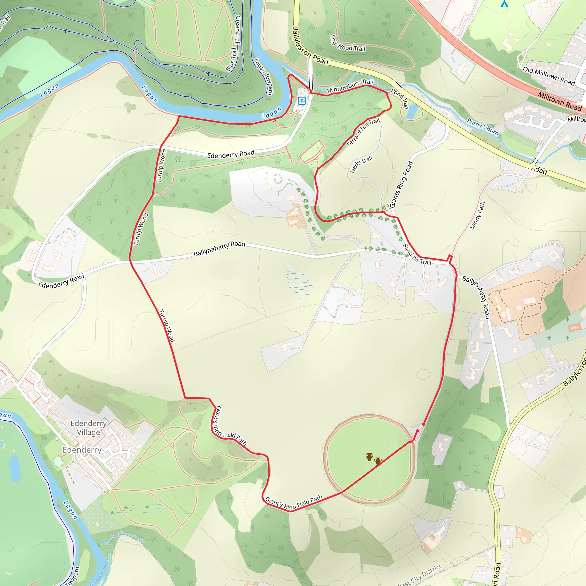 Giant's Ring Trail mobile static map