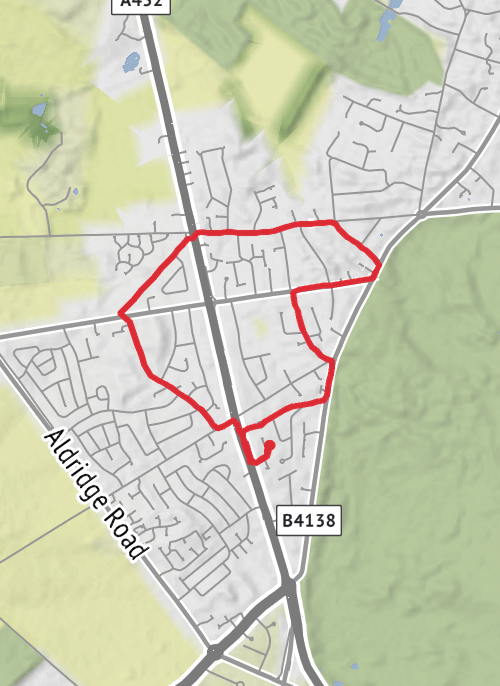 Streetly Walking mobile static map