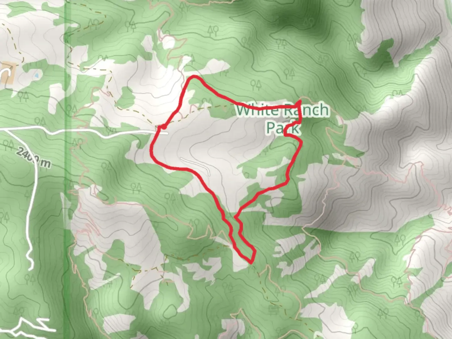 An image depicting the trail Sawmill Trail and Upper Longhorn Trail Loop and its surrounding area.