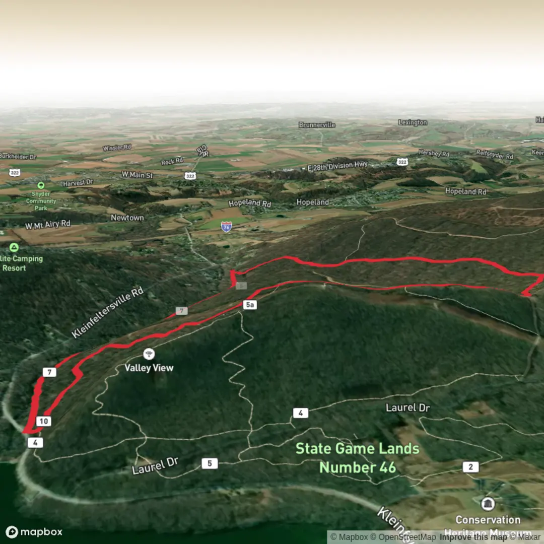 An image depicting the trail Middle Creek Elders Run Trail and its surrounding area.