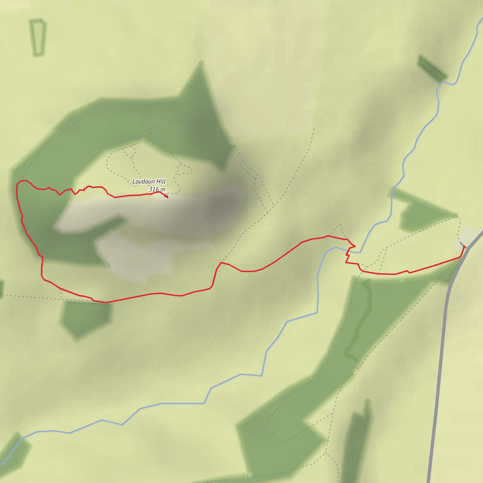 Loudoun Hill mobile static map
