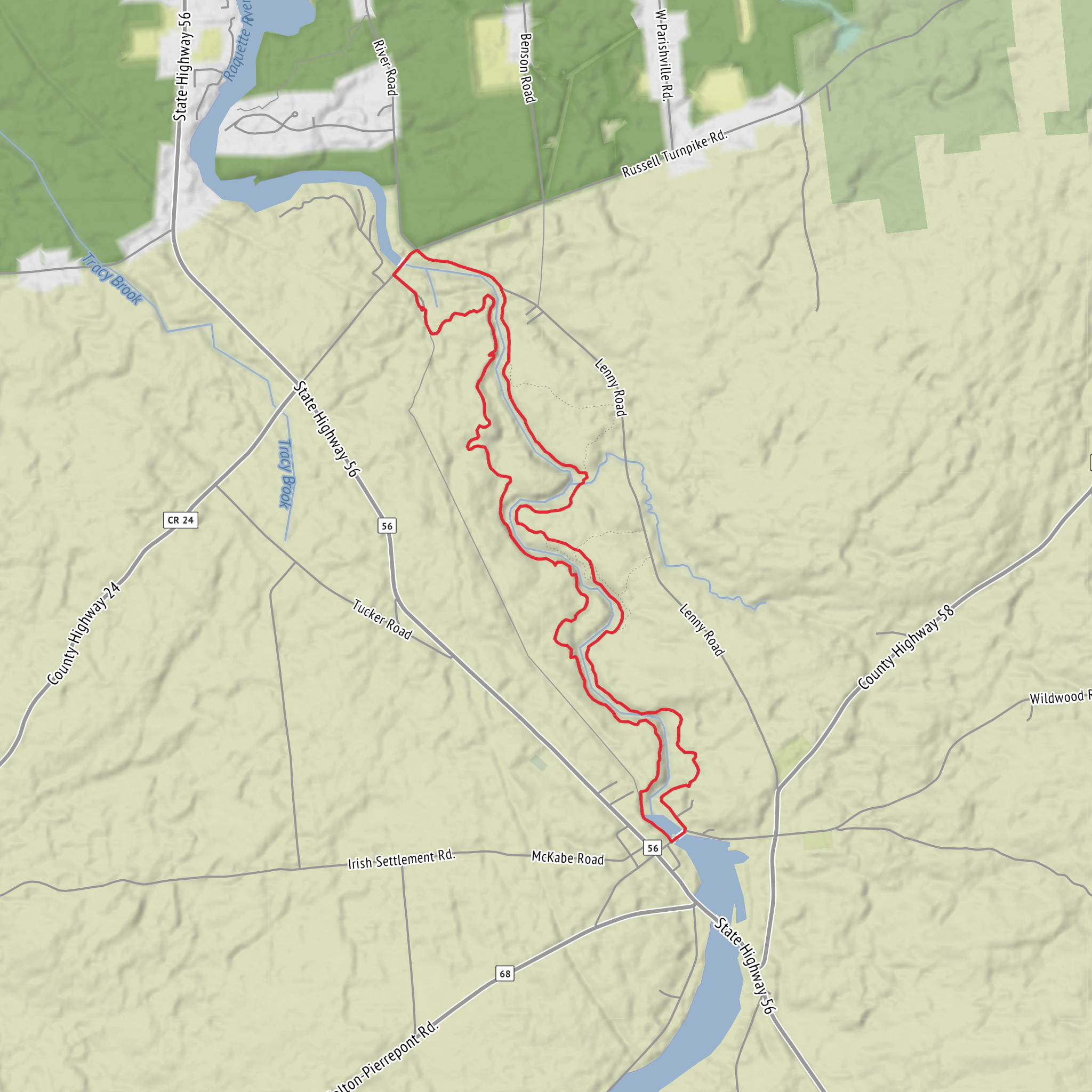 The Tub and Cathedral Grove via Stone Valley Trail mobile static map