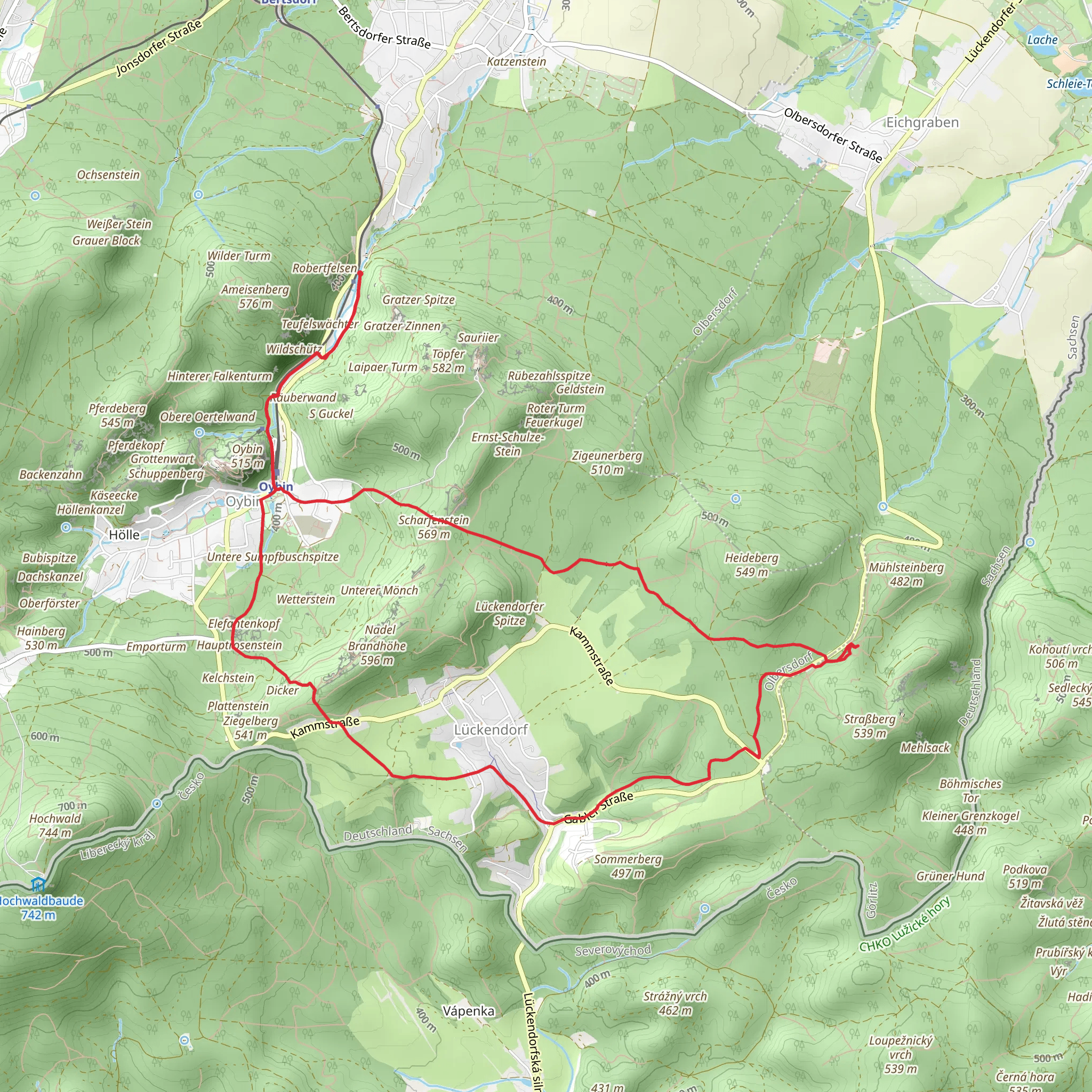 Kümmelwiesenweg and Fuerstensteg LoopLoop mobile static map