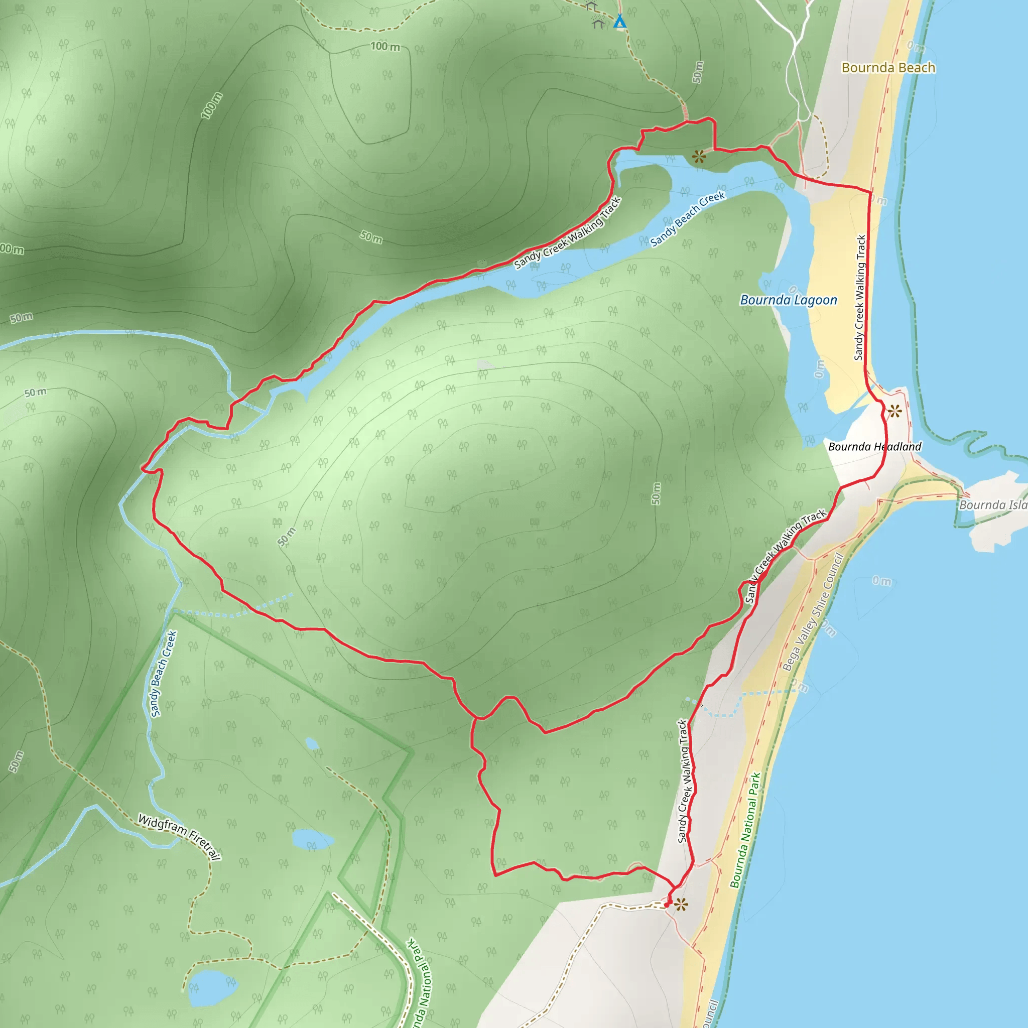 Sandy Creek Loop Track mobile static map
