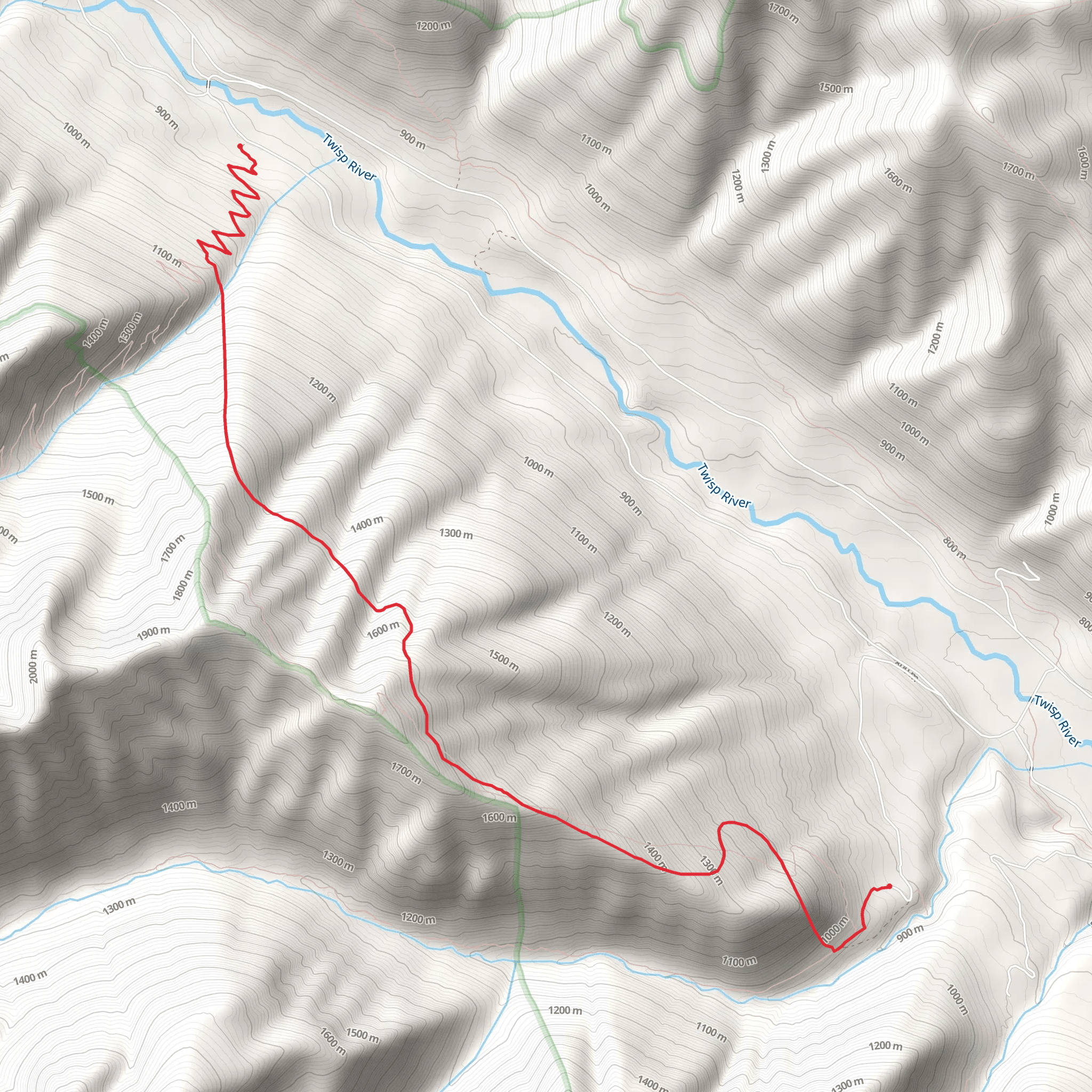 War Creek Ridge Trail mobile static map