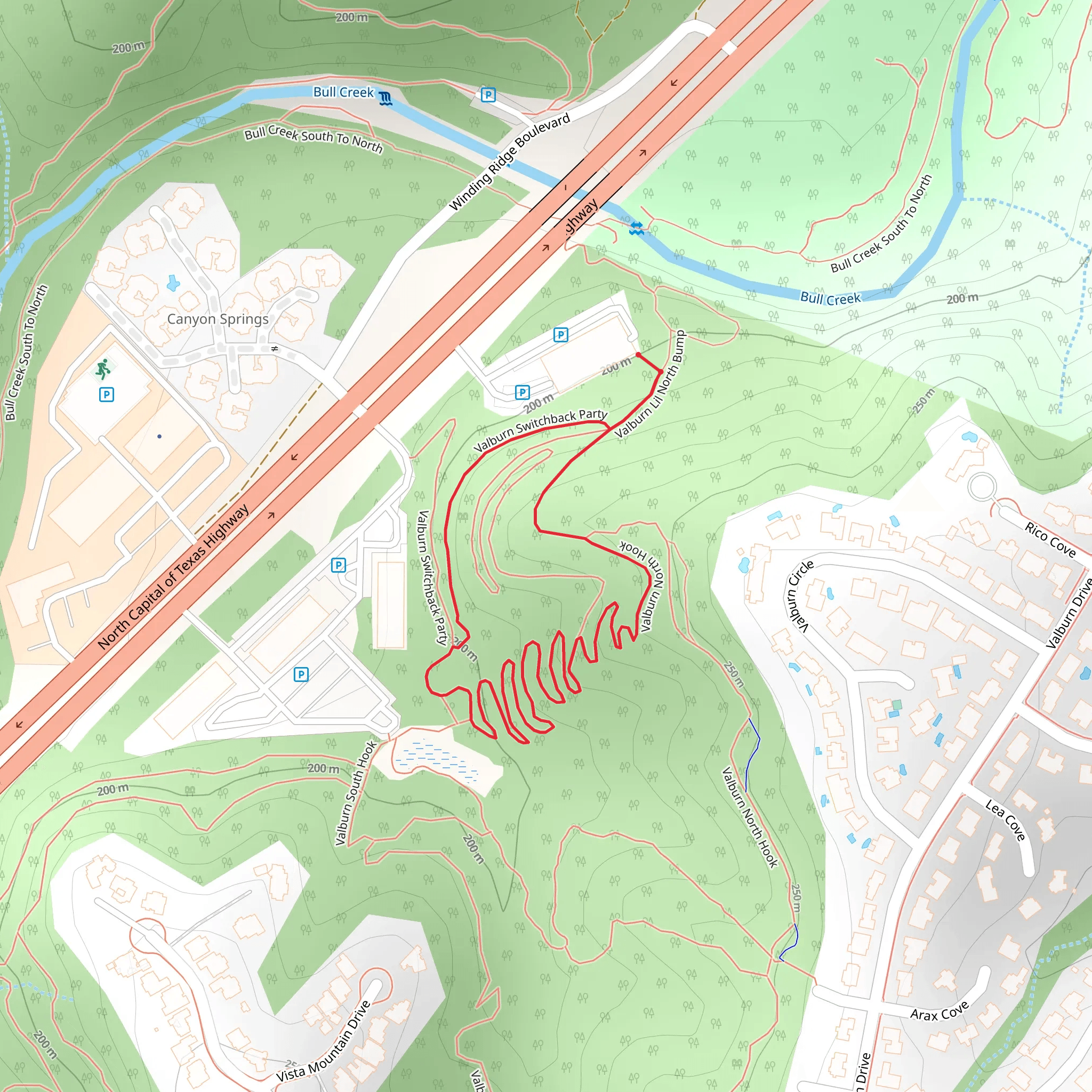 Valburn Switchback Party Loop mobile static map