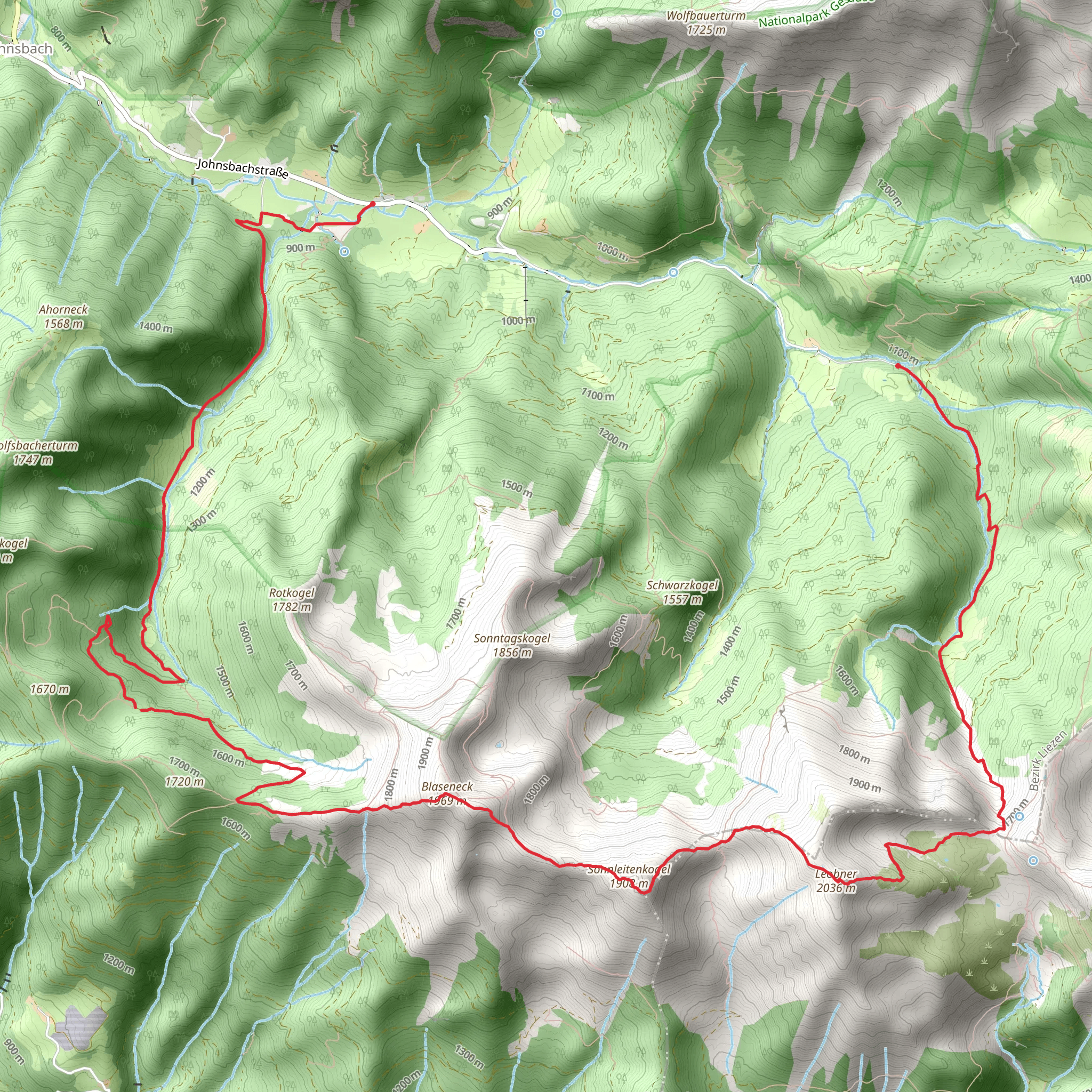 Leobner - Blaseneck Runde mobile static map