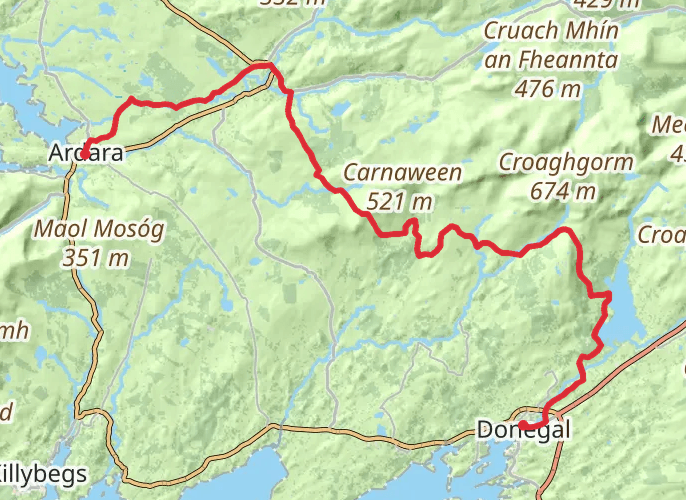 50km Bluestack Way Ultra mobile static map
