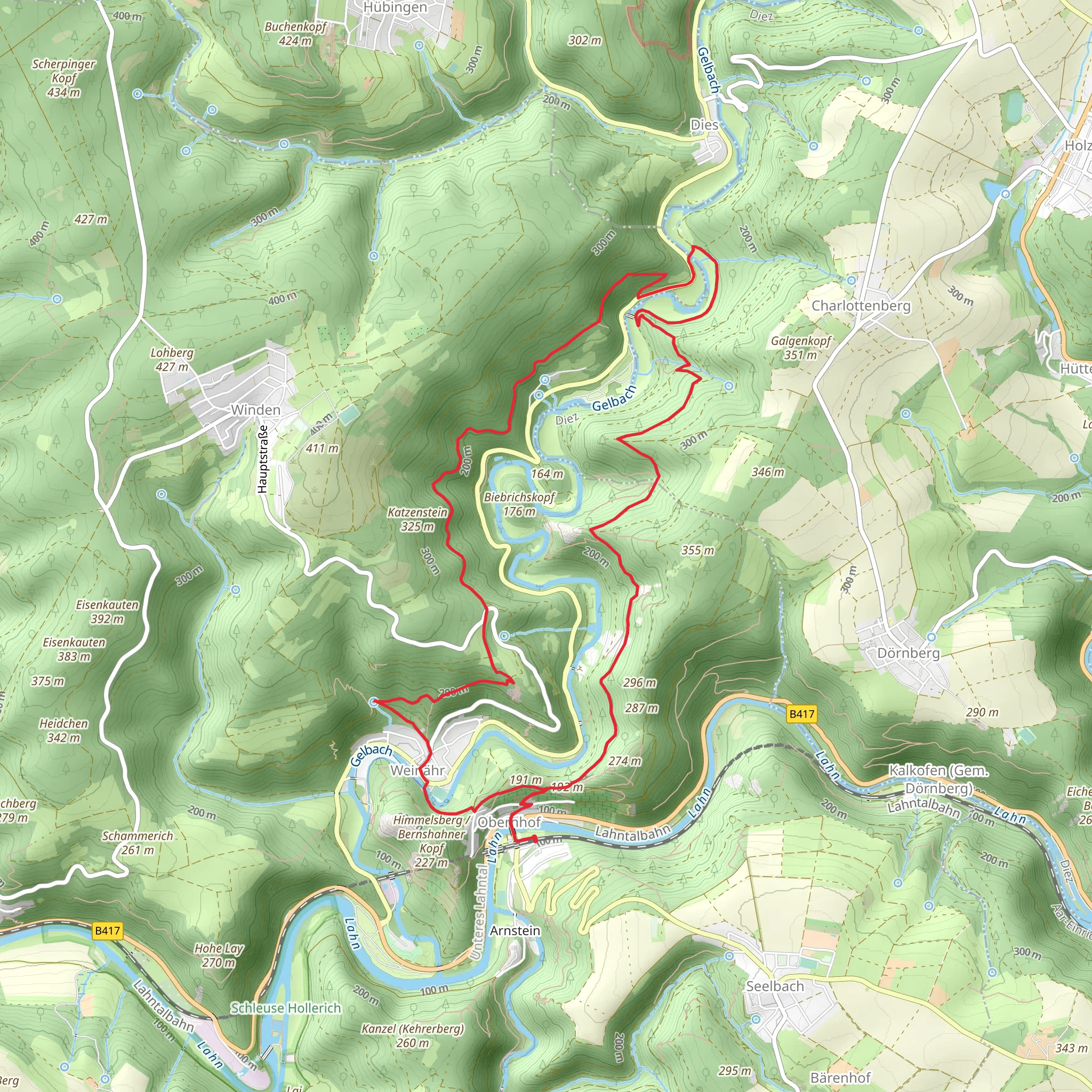 Gelbachhoehen Tour mobile static map