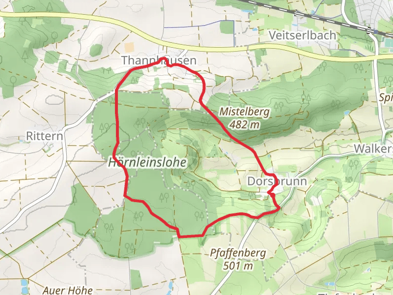 Dorsbrunn and Thannhausen Loop via Hornleinslohe