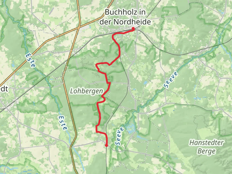 Buchholz to Handeloh Walk via Heidepuzzle Wanderweg