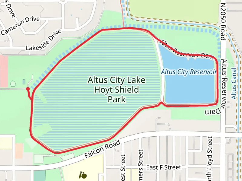 Altus Lake Reservoir and Altus City Reservoir Loop