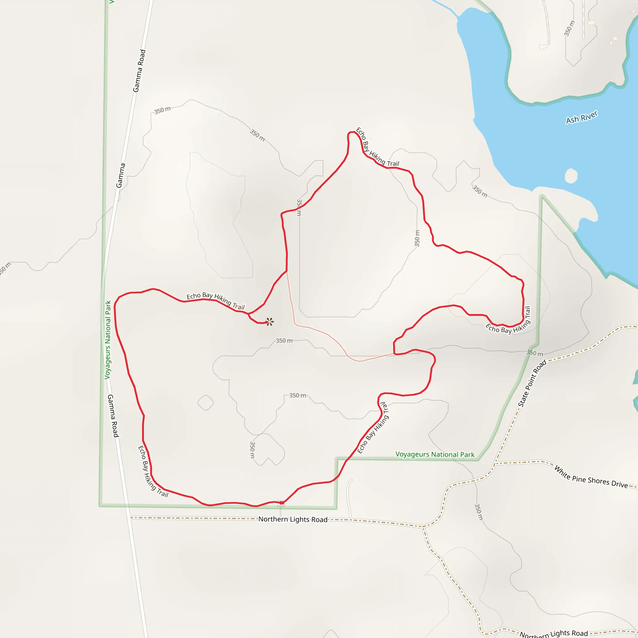 Echo Bay Hiking Loop Trail mobile static map