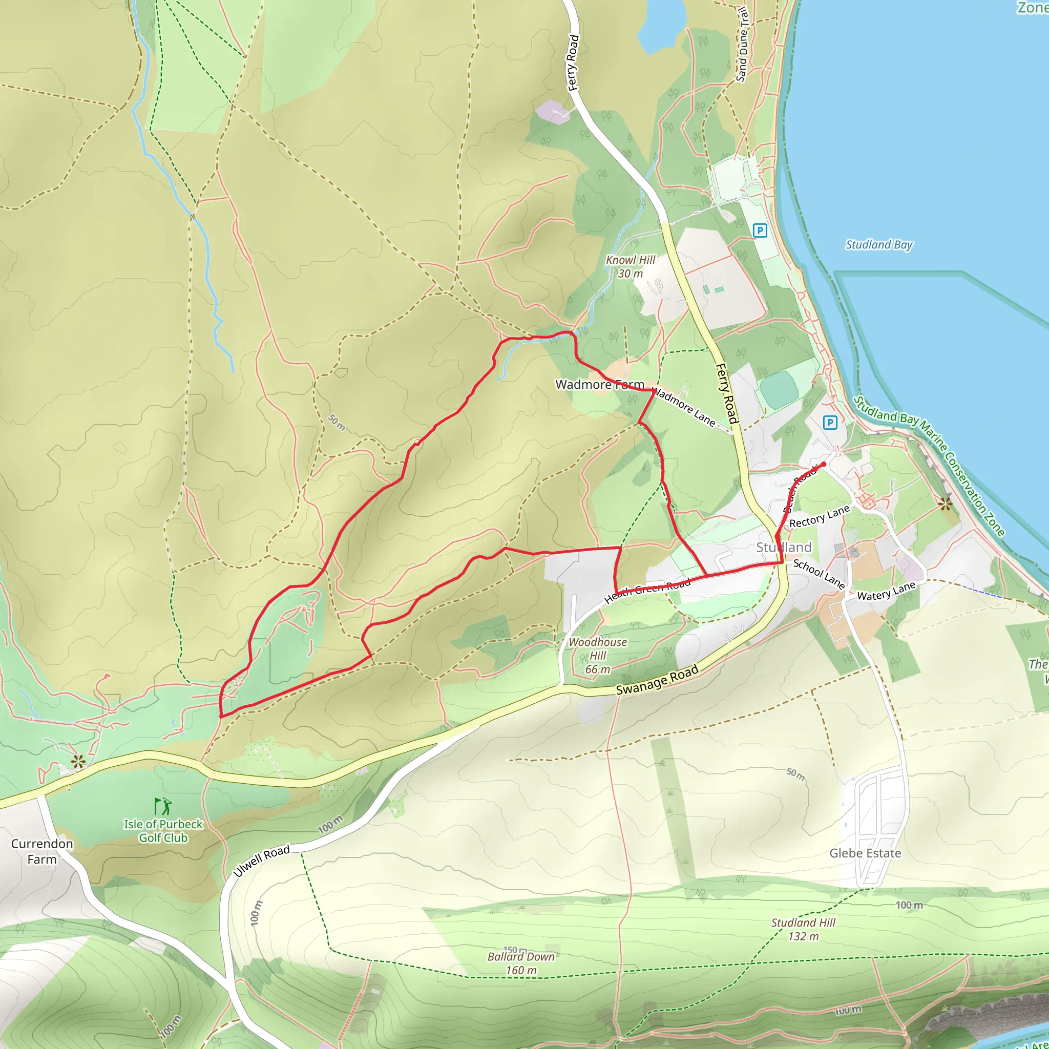 Agglestone Rock Loop mobile static map