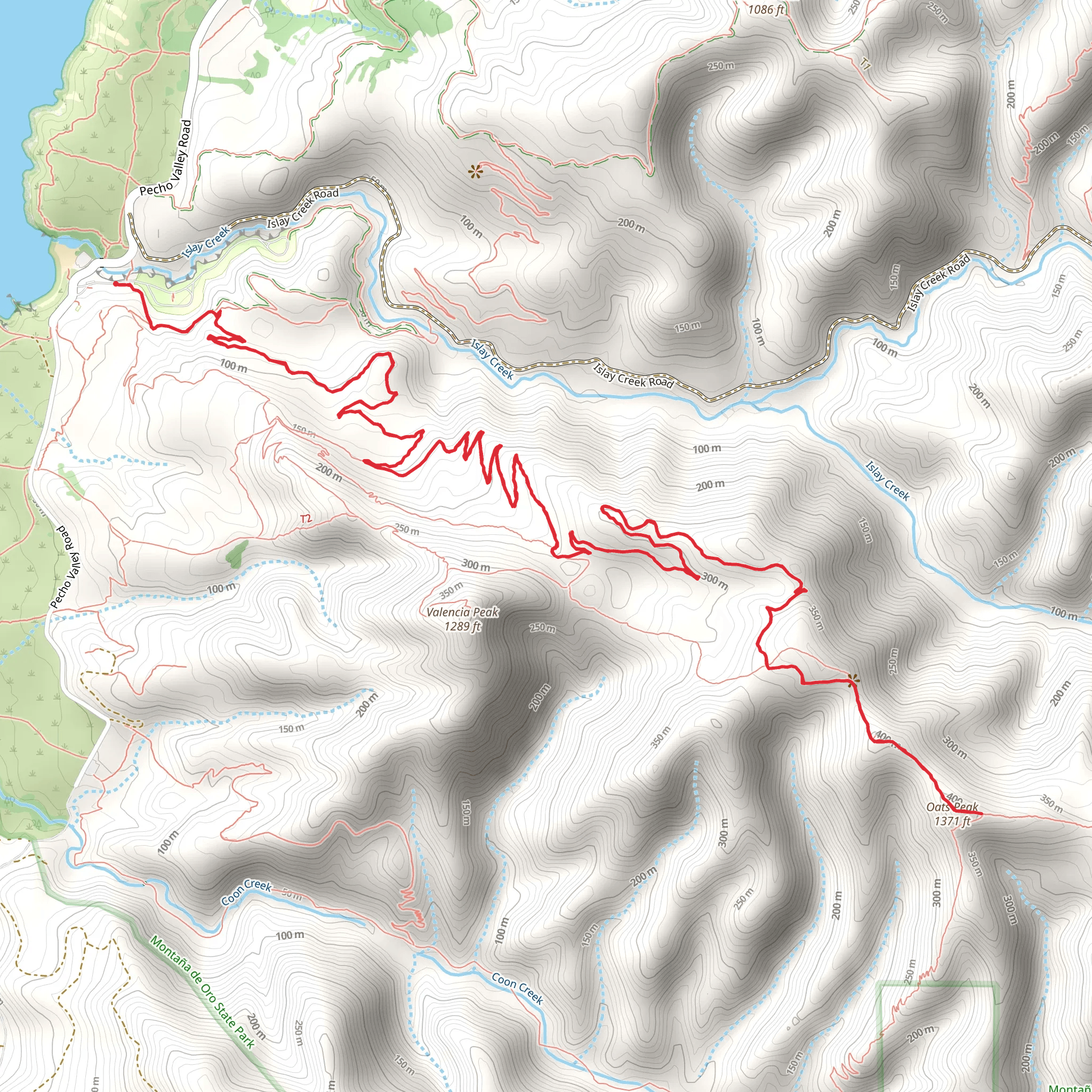 Spooner's Cove - Oats Peak Trail mobile static map
