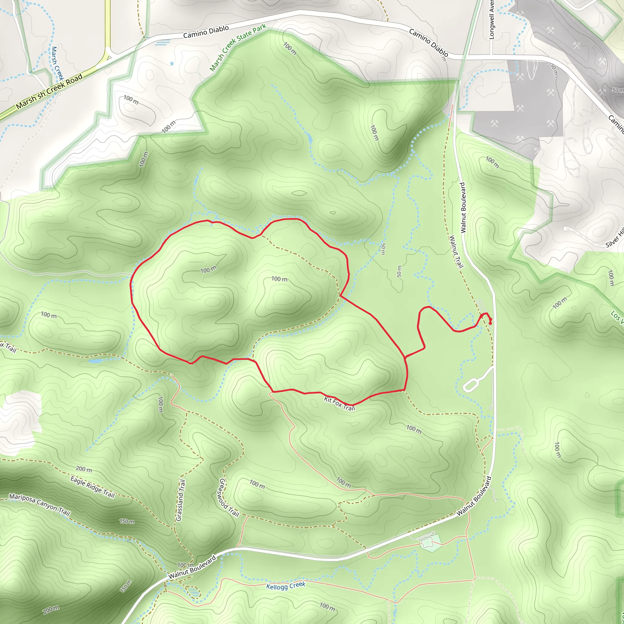 Alkali Meadow Trail and Mortero Trail Loop mobile static map