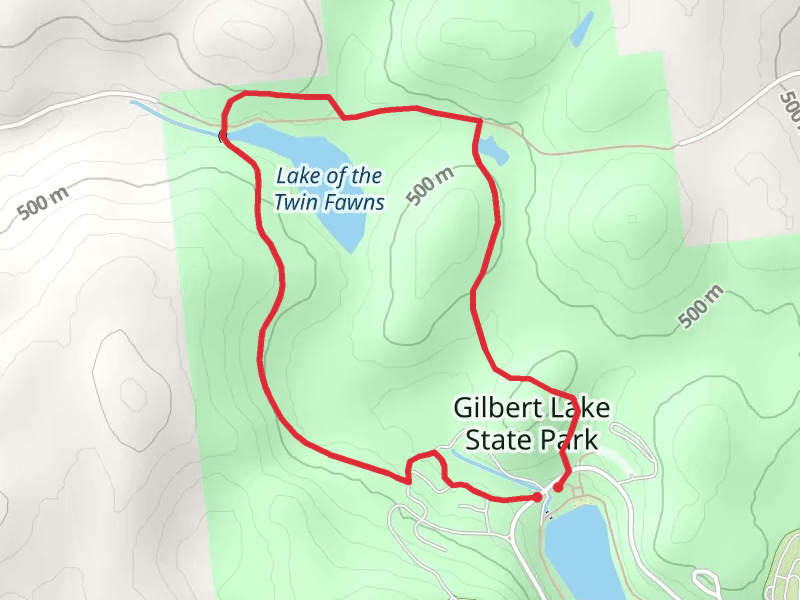 Lake of the Twin Fawns and Gilbert Lake State Park Loop