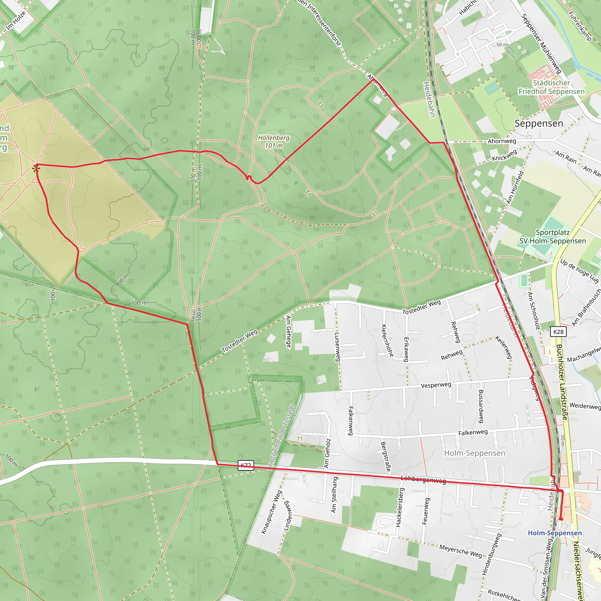Ho-Se Roter Rundwanderweg mobile static map