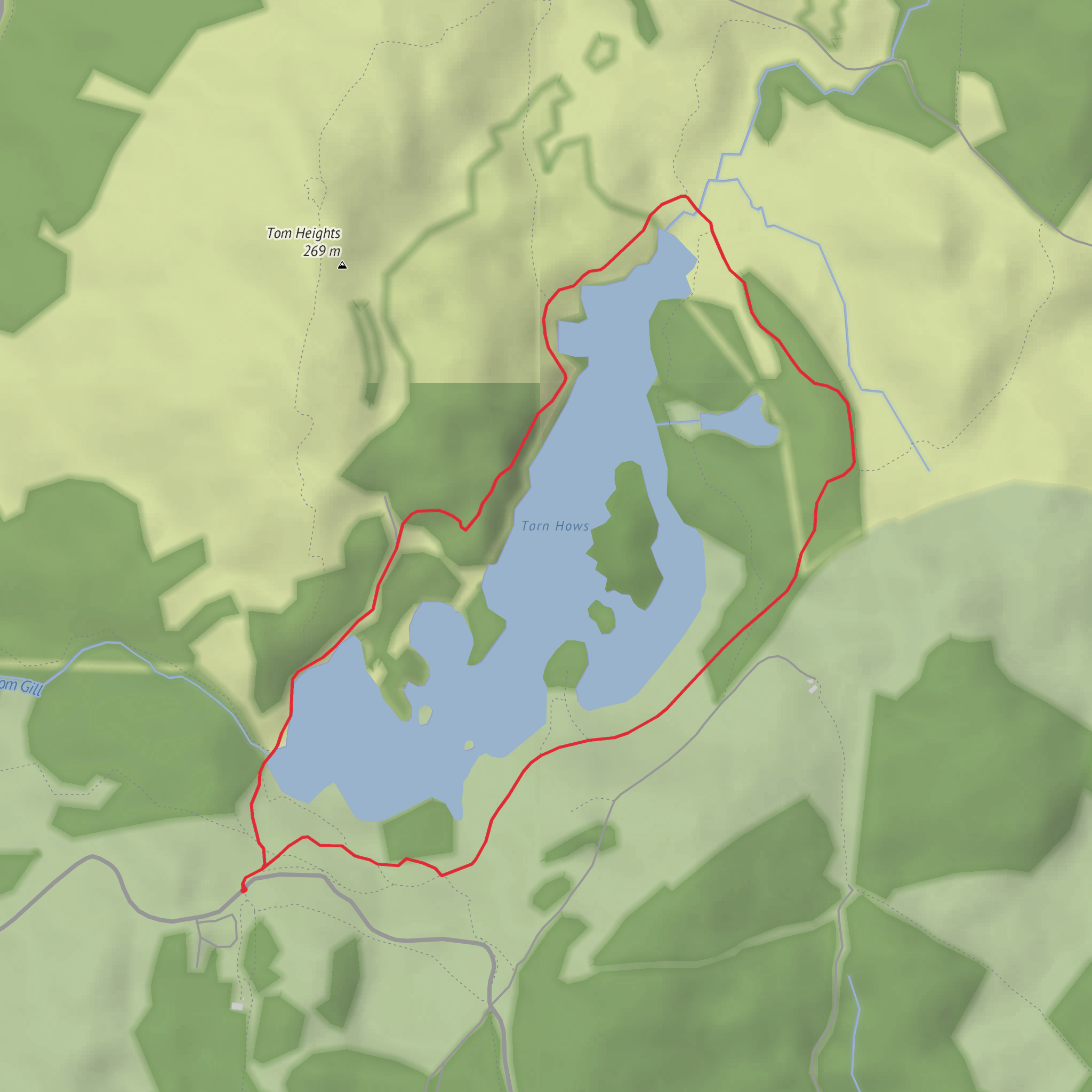 Tarn Hows Circular Walk mobile static map