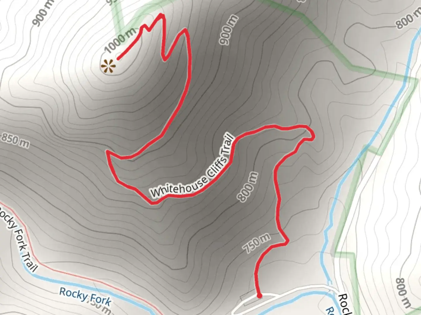 An image depicting the trail Whitehouse Cliffs Trail and its surrounding area.