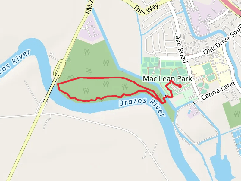 Loop alongside Brazos River
