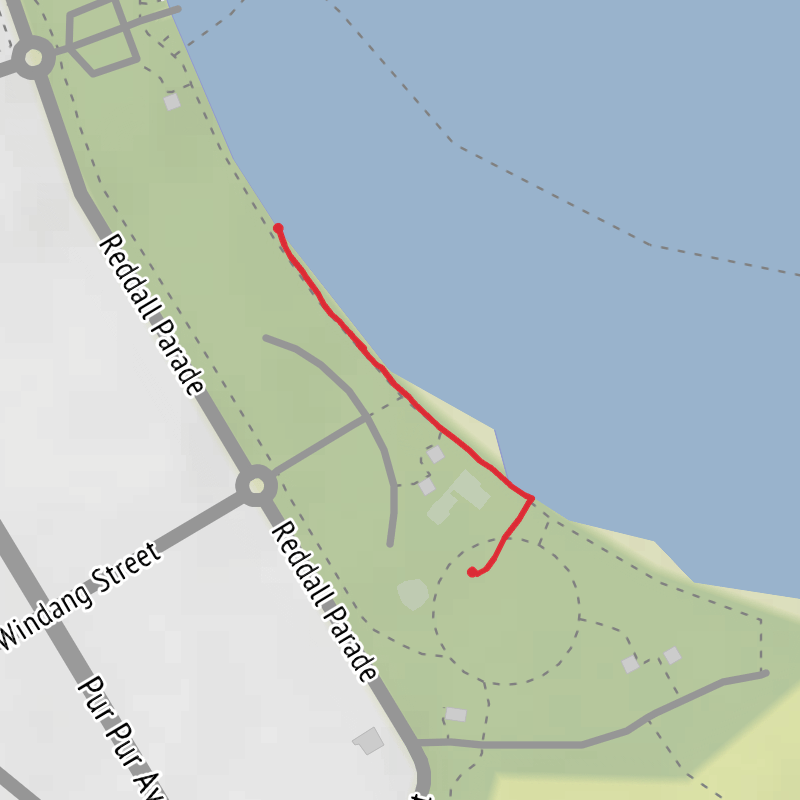 A map preview of the recording Lake Illawarra Walking.