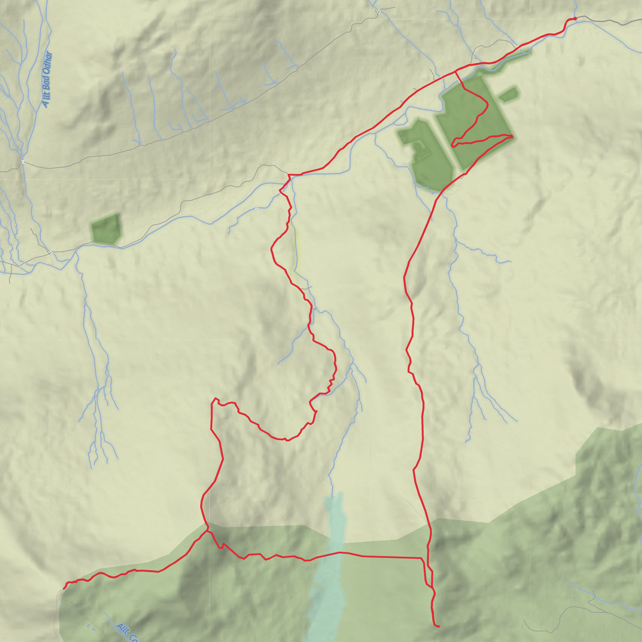 Beinn Cheathaich, Meall Glas, Sgiath Chuil and Meall a' Churain Loop mobile static map