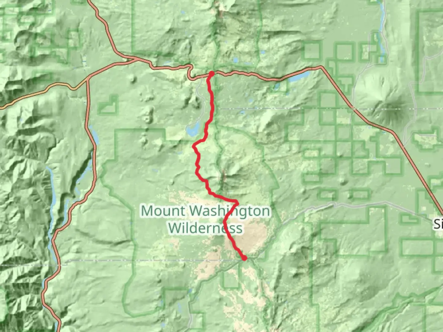 An image depicting the trail Pacific Crest Trail from McKenzie Pass and its surrounding area.