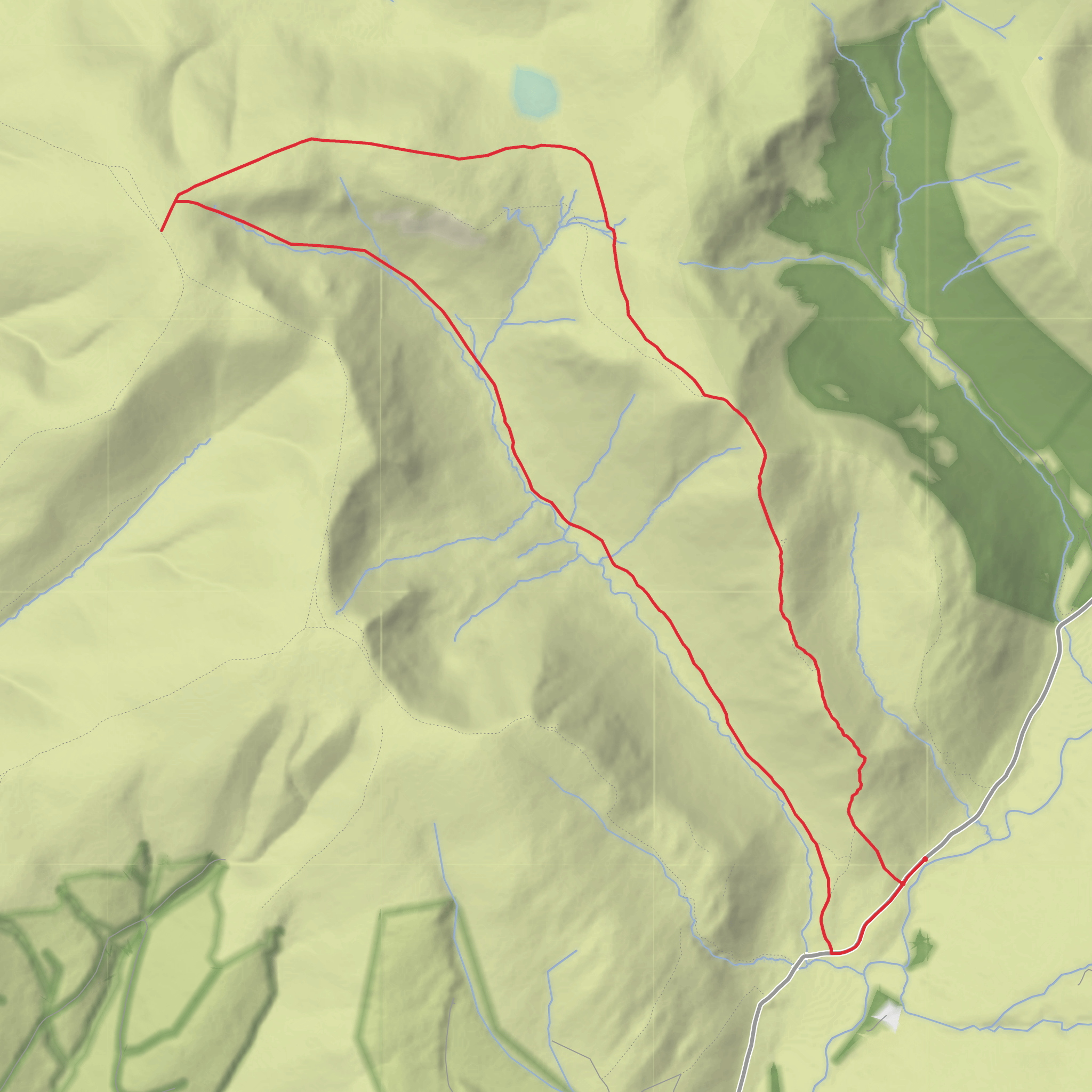 Fart Fell and Saddle Yoke Loop mobile static map