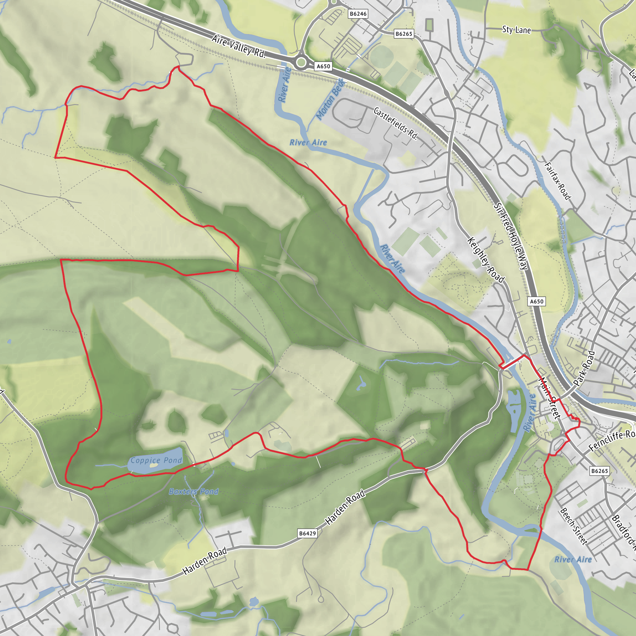 Bingley - Druids Altar - St Ives Circular mobile static map