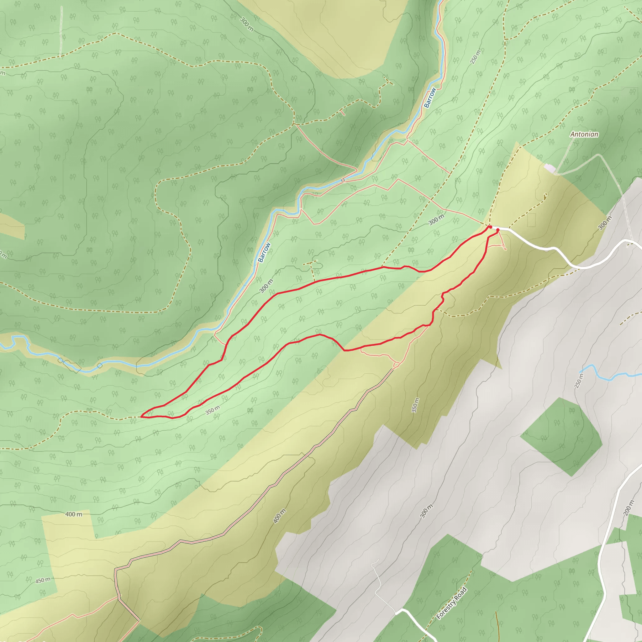 Ridge of Capard - Glenbarrow Loop mobile static map