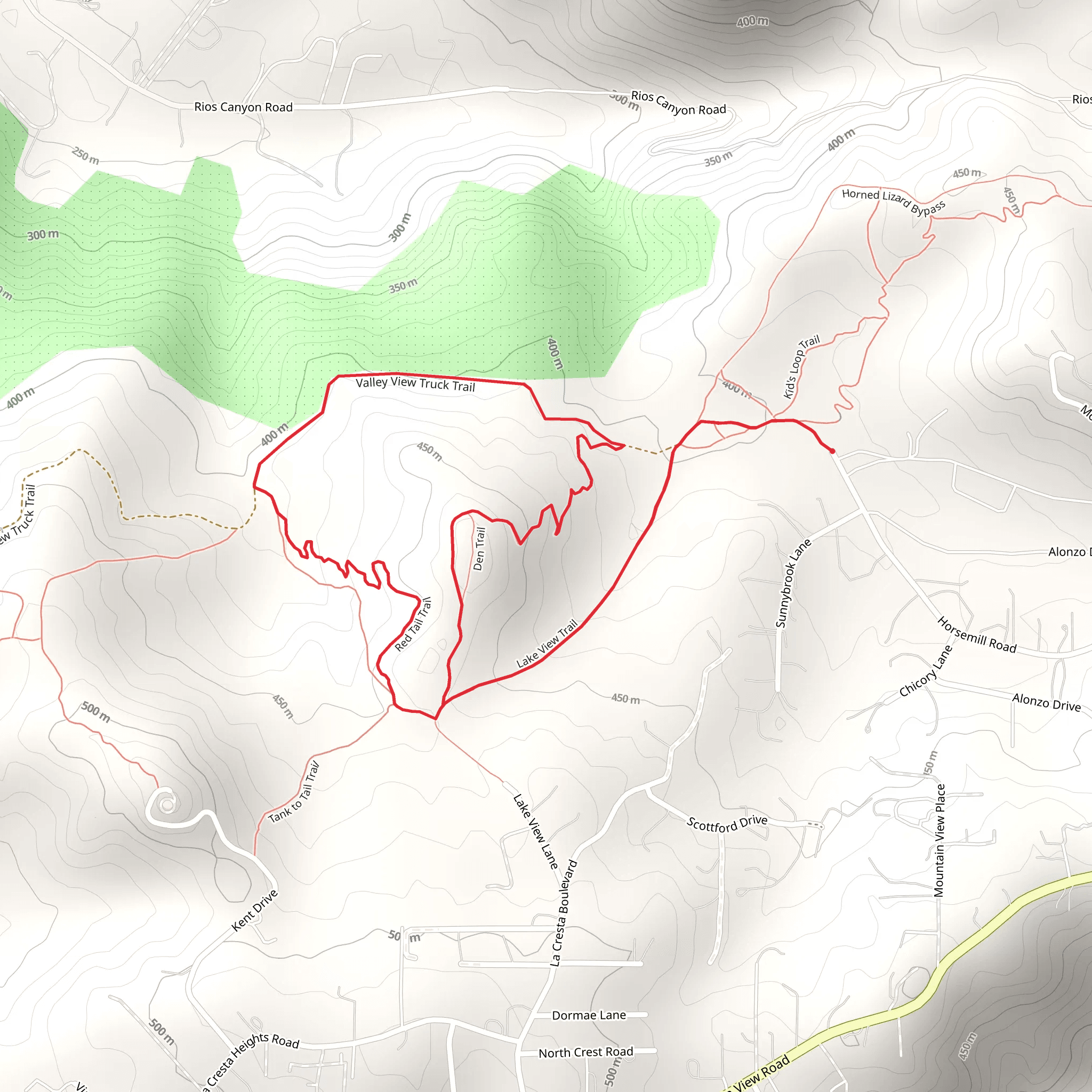 Valley View Loop Trail mobile static map