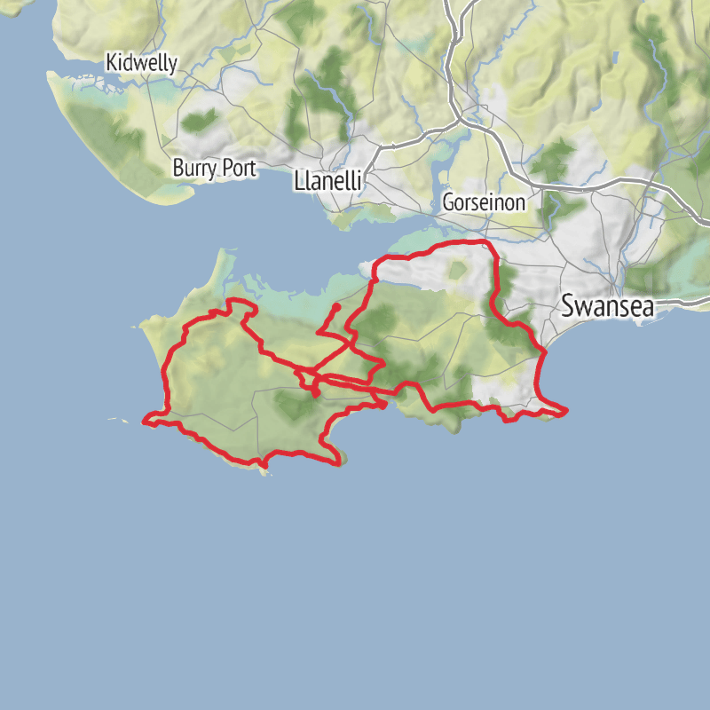 A map preview of the recording Swansea Track Me.