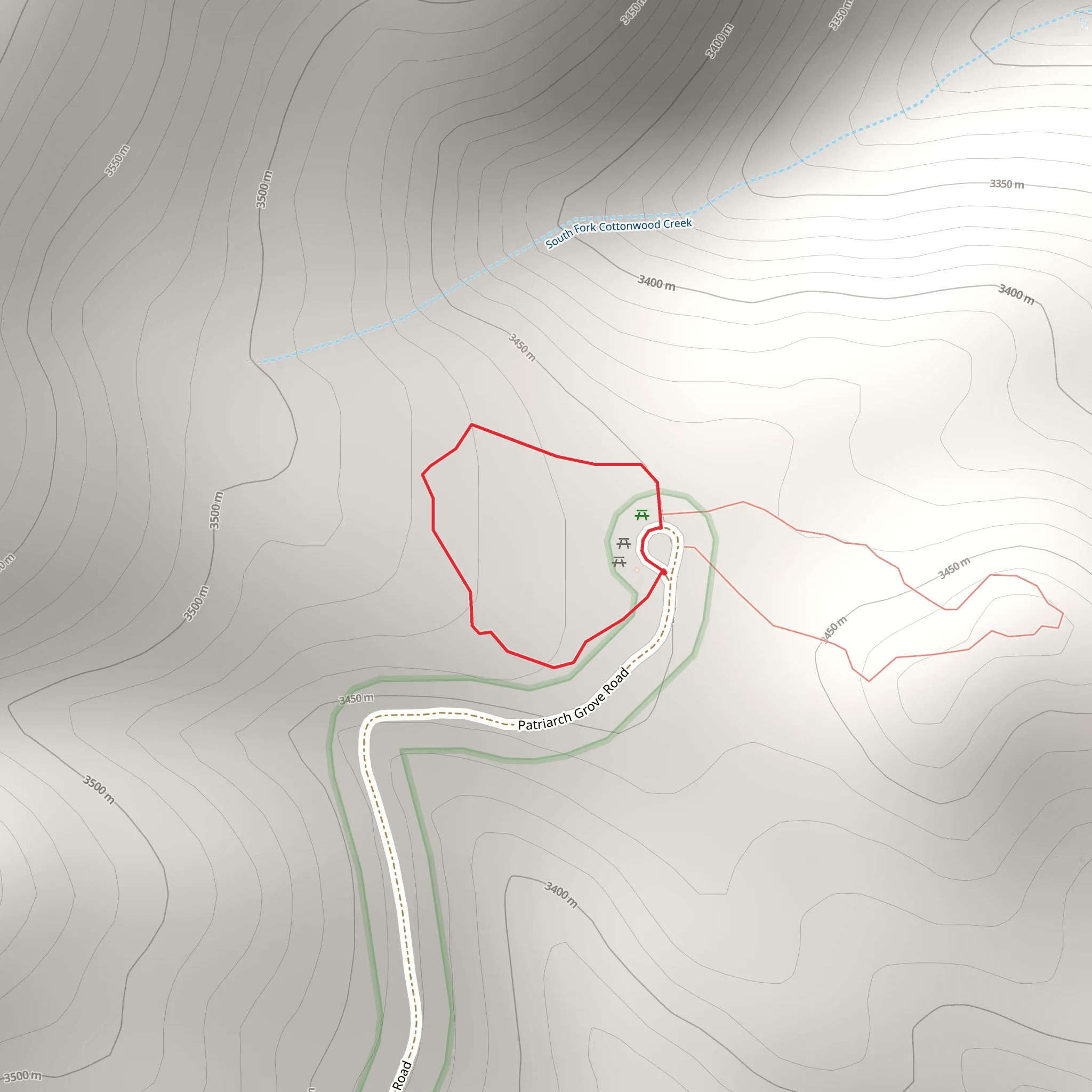 Patriarch Grove Loop mobile static map