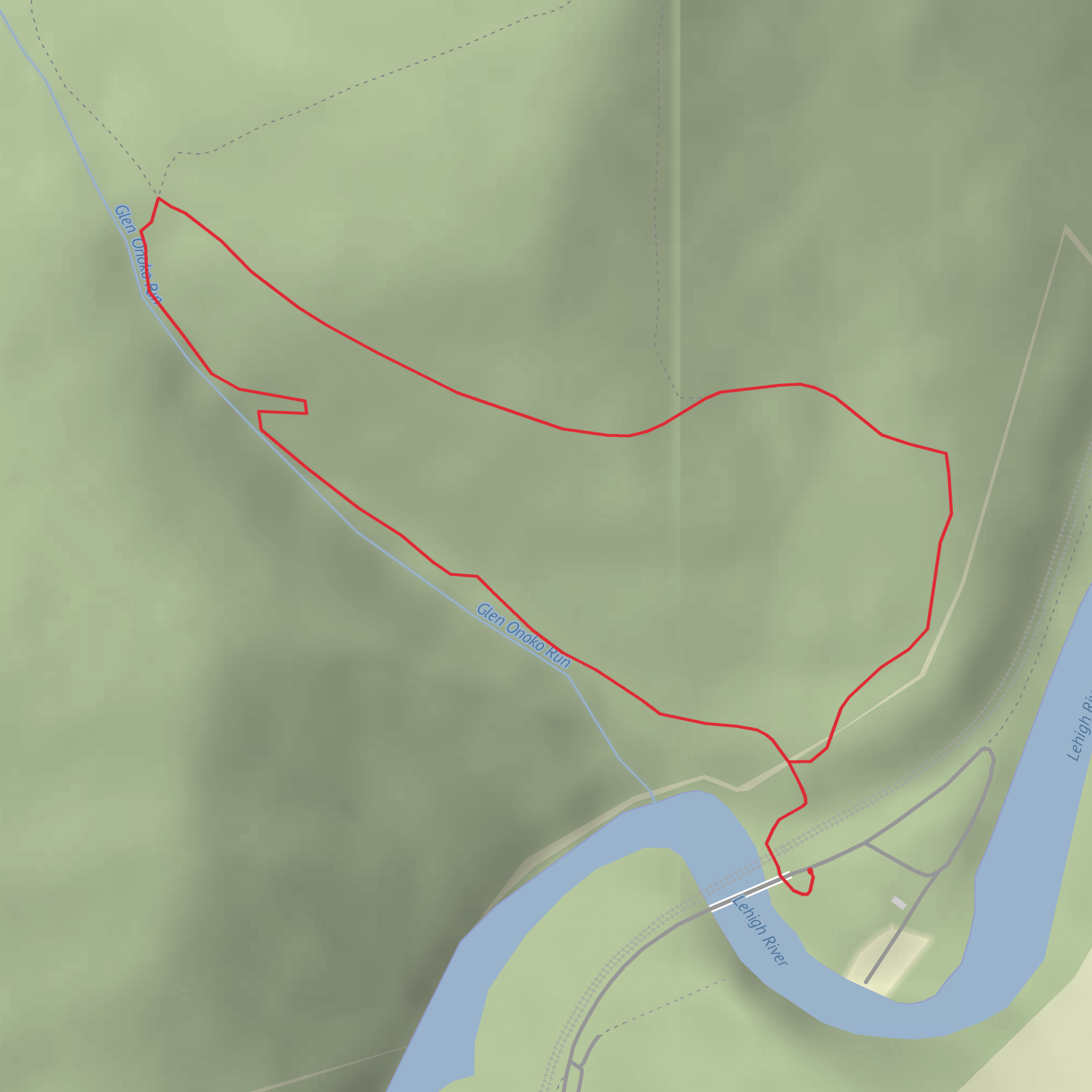 Glen Onoko Falls via Glen Onoko Trail mobile static map