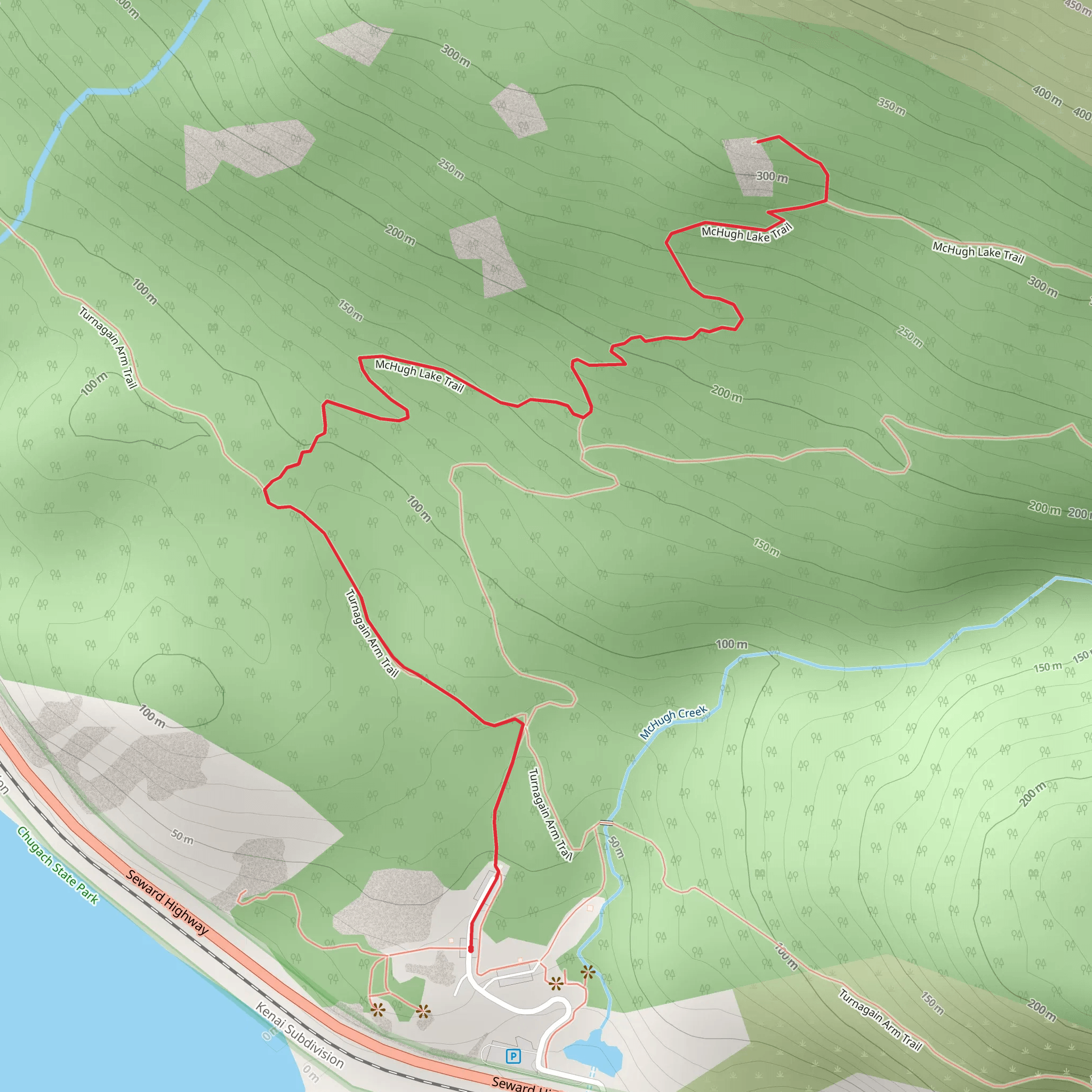 McHugh Lake Trail mobile static map
