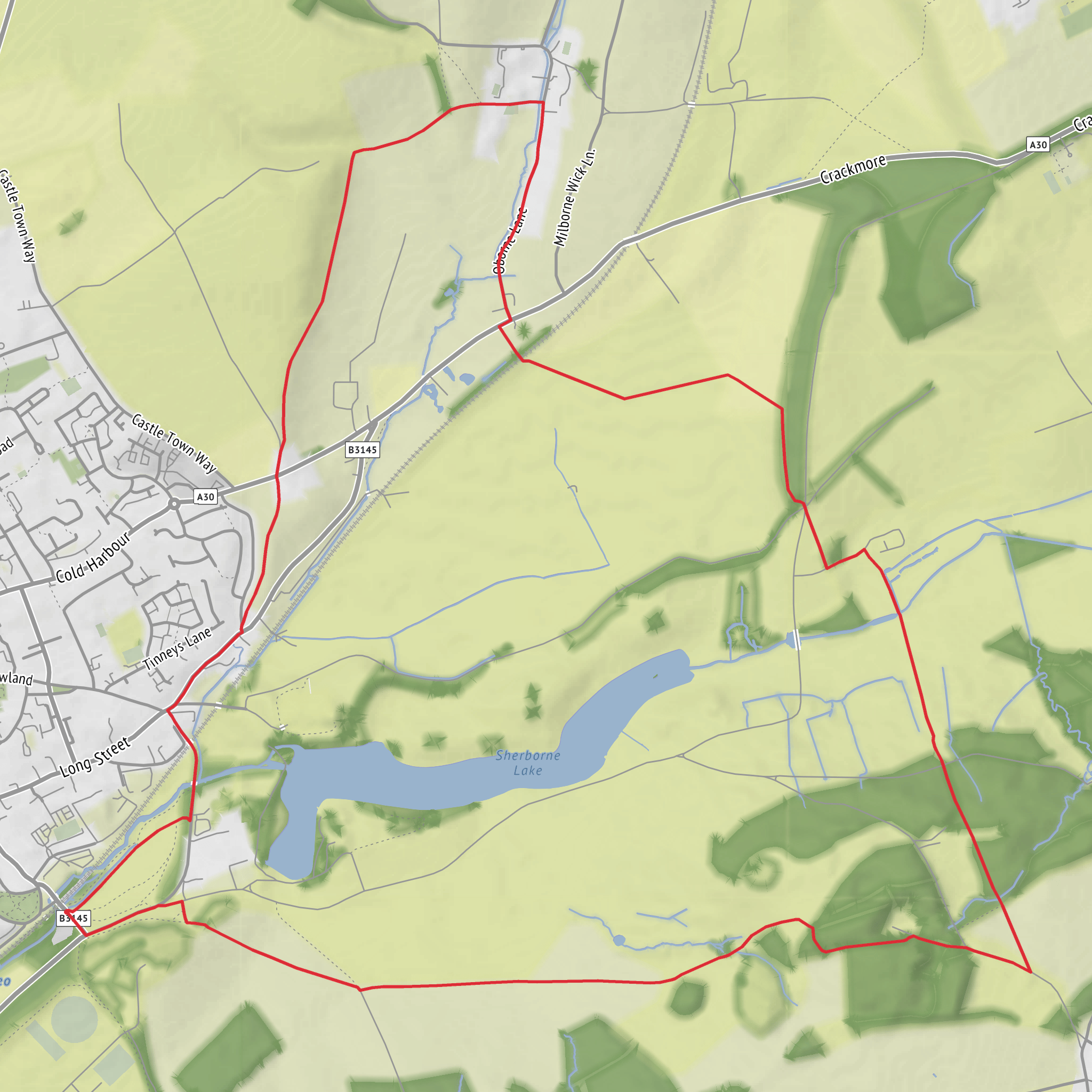 Sherbrook Lake, Park and Deer Park Loop mobile static map