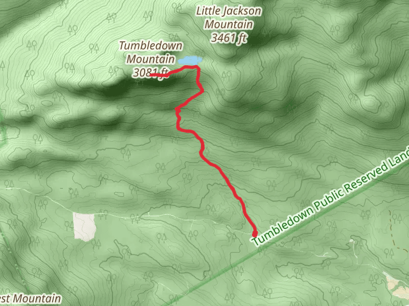 Tumbledown East Peak from Weld to Byron Road