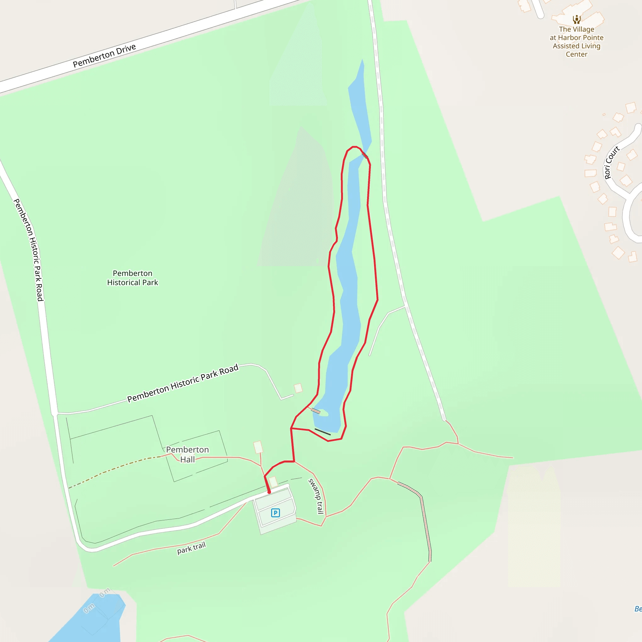 Pemberton Historical Park Loop mobile static map