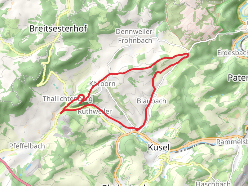 Pfaelzerwald Gelb - Roter Balken and Veldenz Wanderweg
